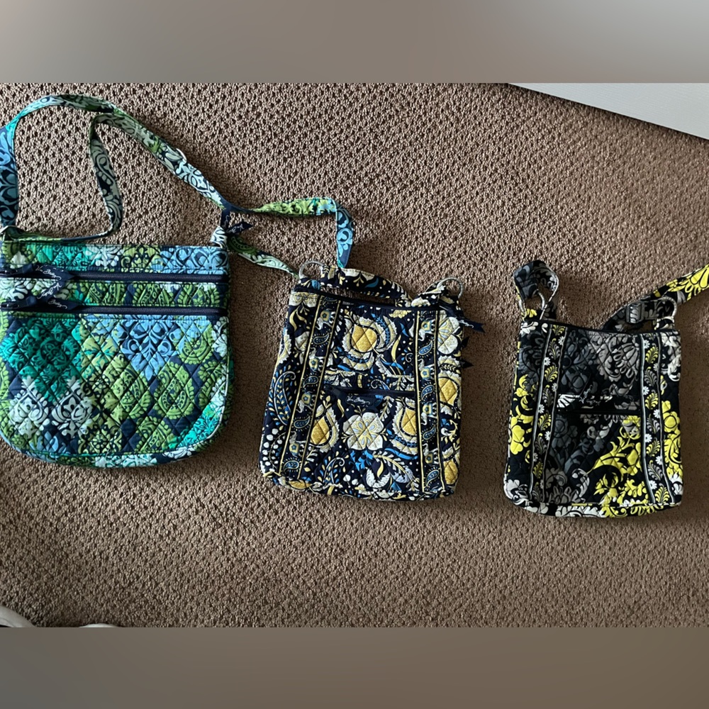 Vera Bradley cross body bags. Lot of 3